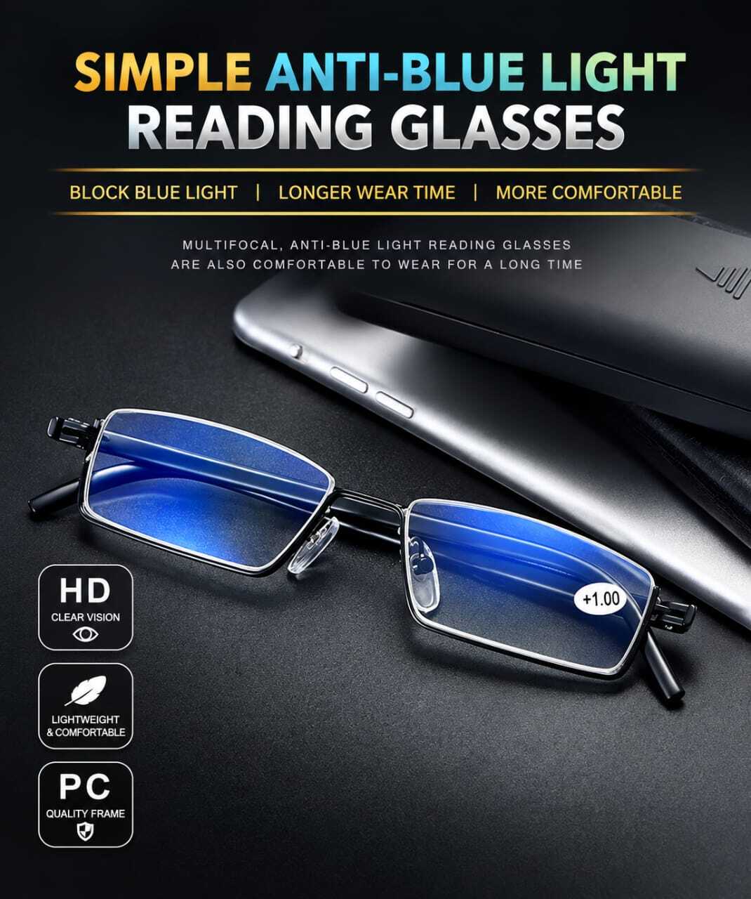 Half Lens Photochromic Reading Glasses